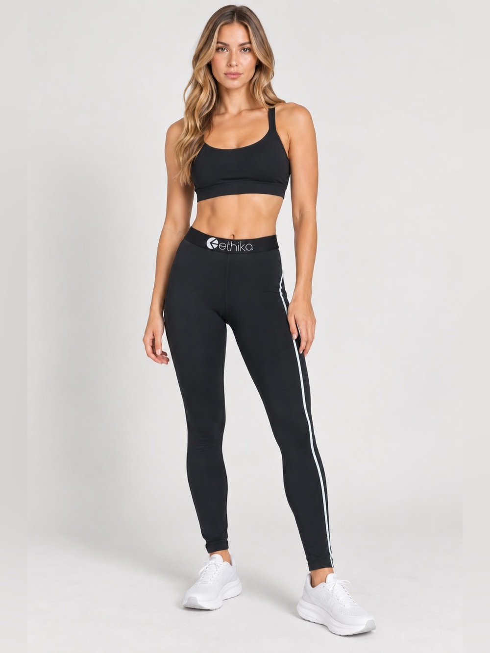 Ethika Womens Subzero Performance Full Tight Leggings XS Black Workout Gym Pants